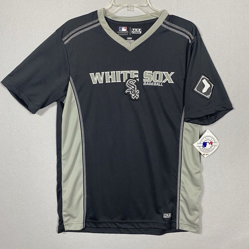 MLB White Sox M Relevant Play Tx3 Cool Dry Fit Performance Jersey Shirt Baseball